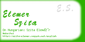 elemer szita business card